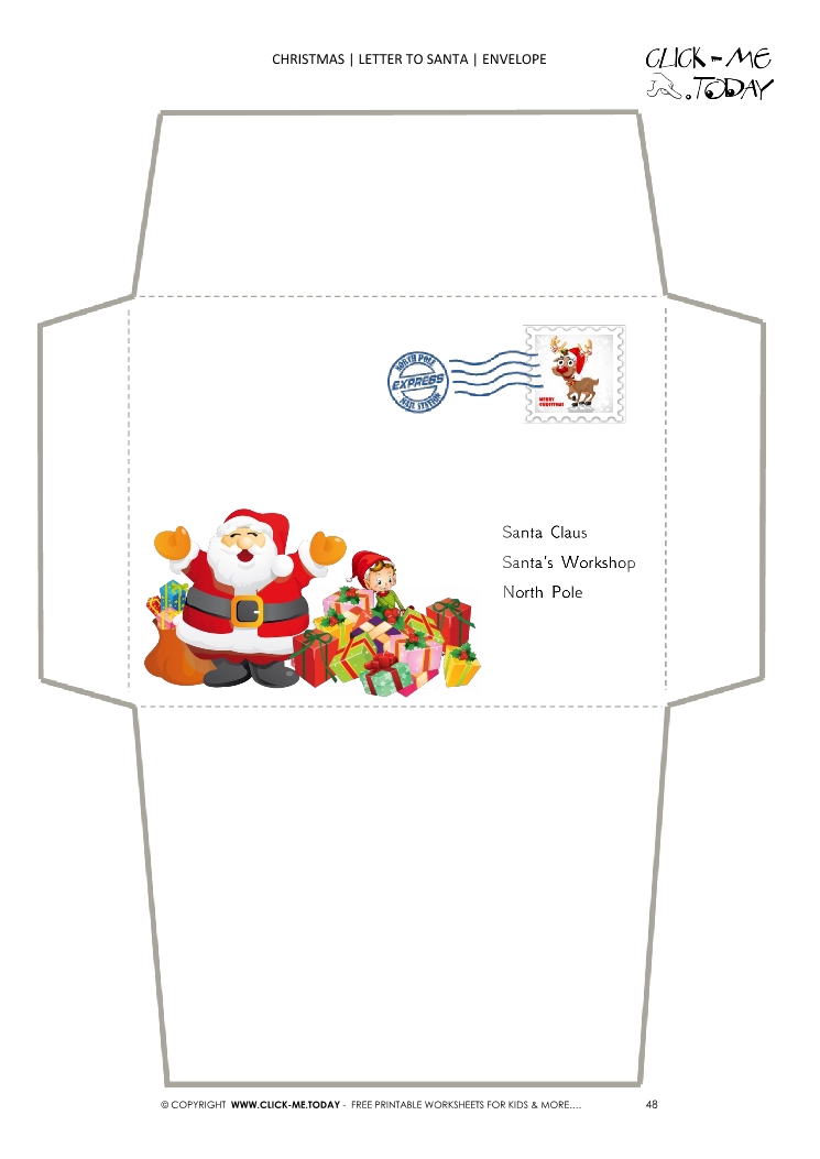 Free Printable Envelope From Santa Template DocTemplates